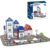 GEKETY Police Station Magnetic Tiles for Kids,STEM Building Blocks Toys Set