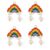 Gelirda 5Pcs Seed Beaded Rainbow with Pearl Dangle Charms for DIY Crafts