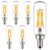 Gelvhora T6/T8 4W=40W Dimmable E12 Ceiling Fan LED Candle Bulb Warm White