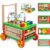 Gemileo Wooden Activity Cube 7-in-1 Montessori Toy Multipurpose Educational Learning Toy for 1+ Year Old Baby Toddler Kid Boy First Birthday Gift Bead Maze Shape Sorter