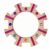 Gem Inlay Stacker Unpainted Wooden Stacking Toy Transparent Blocks Wooden Circular Toy, Pink