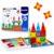 Gemmicc 58 PCS Mini Magnetic Tiles, Travel Magnet Construction Toys with Metal Storage Box, Sensory Montessori Toys for Boys Girls