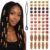 Gemoioio 60 Wood Hair Beads for Braids Loc Dreadlock Brown Bead for Hair