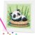 Gemozaic Diamond Art Kits for Kids with Frame, Panda Diamond Art for Kids Ages 4-6-8 for Gift Home Wall Decor (7x7inch)