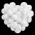 Gemscream 100 Pcs 3 Inch Large White Yarn Pom Poms for Crafts Acrylic Yarn Balls Fuzzy Pompoms for Christmas DIY Hats Handmade Arts Holiday Xmas Party Hanging Decorations