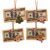 Generic 2026 Christmas Cash Gift Ornament, Wooden Money Holder with Christmas Tree Design and Hanging Cord, Holiday Decoration for Family, Friends and Coworkers (4-piece Set)