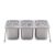 Generic Commercial Ingredient Tray Six Compartment Serving and Storage Organizer with Stainless Steel Support Rack and Transparent PC Covers Suitable for, 3 Grids 15cm + 16cm Stand + PC Closed Lid