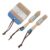 Generic Paint Brush Set Multipurpose and Wide Flat Head Brushes 3pcs with Beech Wood Handles and Natural Pig Bristles Nonslip Grip for Furniture and Groove for DIY and Restoration