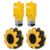 Generic Robot Mecanum Wheel Wheel Roller 48mm Smart Car Set 4WD Drift Translation Movement Rubber Coated ABS DIY Components with TT Geared Motor for Smart Robot C