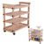 Generic Rolling Utility Cart for Art Supplies with Solid Beechwood Build