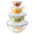 GENICOOK 4Set Nesting Glass Mixing Bowl Set with Airtight Lids BPA Free
