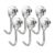 Genérico Magnetic Cruise Hooks, Swivel Black Magnet for Multi-Scene Hanging(Sliver 6pcs)