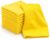 Genérico Microfiber Cleaning Cloths, 16 x 16 Inch, Yellow, 12 Pack