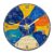 Geometric Shapes Wall Clock, Mathematical Educational Formulas Graphs None Blue Round Wall Clock for Garage Game Room Outdoor Decoration 11.6×11.6 Inches