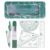 Geometry Set for Students, 8 Piece Shatterproof Reusable Protractor Kit