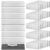 Geosar 50 Pcs Silver Blank Name Tags 1 x 3 Inches ID Name Badges with Pin