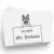 German Shepherd Peeking Ex Libris Book Stamp, Duo Hand Mount, 1-5/8 Square
