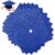 Gersoniel 12 Sheets Glitter Construction Paper for Grad Caps 10″ x 10″ 250 GSM Cardstock Graduation Hat Decorations for DIY Grad Caps Toppers Craft(Royal Blue)