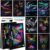 Gersoniel 8 Pack Scratch Paper Art for Adult Glow in The Dark Rainbow Painting Paper Sheet with Pen/Cleaning Brush Noctilucent Engraving Scratchboard Kit Valentines Day Gift Sketch Card DIY Craft