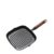 GESJKR Wood Handle Steak Frying Pan Cast Iron Uncoated Non-stick Household Striped Fried