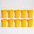 Getzi 10 Pack 55 Gallon Yellow Round Commercial Trash Can, Heavy-Duty Plastic Waste Bin for Restaurant, Office, School, Garage, Warehouse