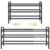 Gewudraw 3 Tier Shoe Organizer, Shoe Rack for Closet, 28“ Metal Shelf Can Expandable to 42“, for Bedroom, Entryway, Closet, Garage, Adjustable to 18 Pairs Shoes, Black
