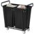 Gewudraw Large Laundry Hamper with Wheels, 2 Bag 360L Big Rolling Laundry Basket Sorter Cart, Extra Large Clothes Hamper, Heavy Duty Laundry Basket Organizer for Laundry Room, Bathroom