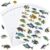 Geyee 20 Sheets Realistic Fish Stickers, 520 Pcs Fishing Decals, Cool