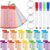 Geyee 52 Pieces Multiplication Flash Cards 0-12 Math Flash Cards Times Table Card for 1st to 3rd Grade Kids with 4 Dry Erase Markers and 4 Rings Set Educational Times Table Flashcard Learning Supplies