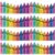 Geyee 60 Pcs 59 ft Colorful Crayon Bulletin Board Border Classroom Decor