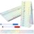 Geyee Number Lines for Students Dry Erase Number Board with 2 Dry Erase Markers 12 x 5 Inch Math Manipulatives 0 to 100 Double Sided White Board with Lines for Teacher Kids Classroom(Sweet Color)