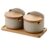 GFHSKRPL Kitchen Seasoning Pot 2 Piece Set Household Clamshell Ceramic Box, with Lid and Base Plate