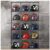GFSGHZZ Freestanding Mobile Storage Rack – Tool Pegboard Garage Organizer, Motorcycle Helmet Stand, Stackable Cap Box, Metal Bike Helmet Holder, Wire Grid Display Bins,15 Grids