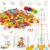 Ggiibro Creative Straw STEM Building Toys 450Pcs Aged for 3-5 5-7 Preschool Kids Constructor Toy Thin Tube Toy DIY Educational Interlocking Plastic Engineering Toys Kit for Boys and Girls