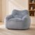 Giant Bean Bag Chair for Adults, Large Memory Foam BeanBag Chairs with Filler, Oversized Faux Fur Bean Bag Sofa, Comfy Reading Chair for Bedroom, Soft Floor Chair for Living Room Game Room (Grey)