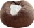 Giant Bean Bag Chair Washable Jumbo Bean Bag Sofa Sack Chair Large Soft Fluffy Fur Portable Living Room Lazy Sofa Bed Cover (No Filler) (Color : Khaki Size : 6FT) (Brown 5FT)