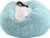 Giant Bean Bag Chair Washable Jumbo Bean Bag Sofa Sack Chair Large Soft Fluffy Fur Portable Living Room Lazy Sofa Bed Cover (No Filler) (Color : Khaki Size : 6FT) (Sky Blue 6FT)