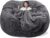 Giant Bean Bag Chair Washable Jumbo Bean Bag Sofa Sack Chair Large Soft Fluffy Fur Portable Living Room Lazy Sofa Bed Cover (No Filler) (Color : Khaki Size : 6FT) (Dark Gray 7FT)