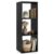 GIANTEX 3-Cube Bookcase, Cubby Bookshelf w/Back Guardrail & Anti-Tipping Kits, 4-Tier Freestanding Storage Organizer with Shelves, Open Back Display Rack for Living Room, Study