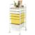 Giantex 6 Storage Drawer Cart Rolling Organizer Cart for Tools Scrapbook Paper Home Office School Multipurpose Mobile Utility Cart (Beige & Yellow)