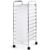 GiantexUK 10/20 Drawers Rolling Trolley, Multipurpose Utility Storage Organizer Cart with Wheels, Home Office Hairdressing Salon Shelving Organizer Unit (10 Drawers, Transparent)