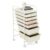 GiantexUK 4/6/12 Drawers Storage Trolley, Multipurpose Utility Rolling Cart on Wheels, Plastic Shelving Organizer Unit for Home Office Hairdressing Salon (Cream White, 6 Drawers)