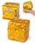 Giant Gold Cheese Squishy, Jumbo Slow Rising Cheese Cube Sensory Fidget for Stress Relief, Big Soft Hand Squeeze, Portable Calming Gift
