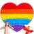 Giant Heart Fidget Toys,19.3 Inch Large Big Sensory Fidgets Rainbow Jumbo Push Bubble Squeeze Toy for Autism Anxiety Stress Relief Huge Classroom Tool Gifts for Kids Toddlers Girl Boy Adults