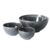 Gibson Elite Sandy Pines 4 Piece Nesting Bowl Set, 4”, 5.5”, 7” & 9” Round Stoneware Bowls, Reactive Glaze Finish, Blue, Mixing, Prep & Serving Bowls, Microwave & Dishwasher Safe