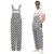 Giftdigger Black and White Checkered Overall Men, Checkered Bib Men, 3XL