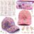Gifts for Girls 4 5 6 7 8 9 10 Year Old, Decorate Your Own Baseball Cap with 12 Gem Stickers, Fun Arts and Crafts Kit for Kids, Birthday Gifts for Kids 4-6, Creative DIY School Gifts for Girls 4-12