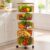 GIFZES 5‑Tier Rotating Rolling Utility Cart for Kitchen Pantry Storage