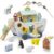 GiggleGems Noah’s Ark Wooden Toy – All-in-1 Push Pull Shape Sorter for Toddlers – Montessori Animal Matching Set – Baptism Christening Gift for Birthday, Religious Toys for Boys Girls (18M+)