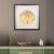 GILDE Picture Wooden Disc Square 60 x 60 x 7 cm Natural Metallic Look Textured